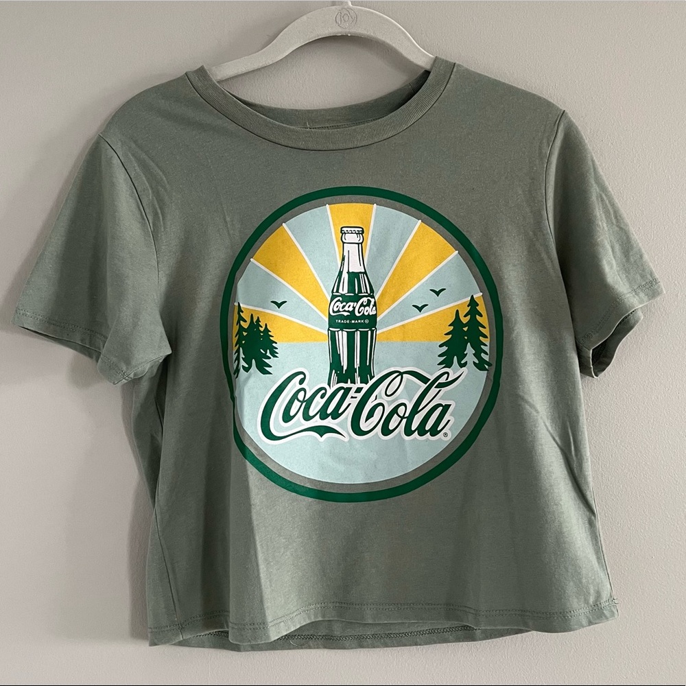 Coca Cola Graphic Tee Crop Top Shirt